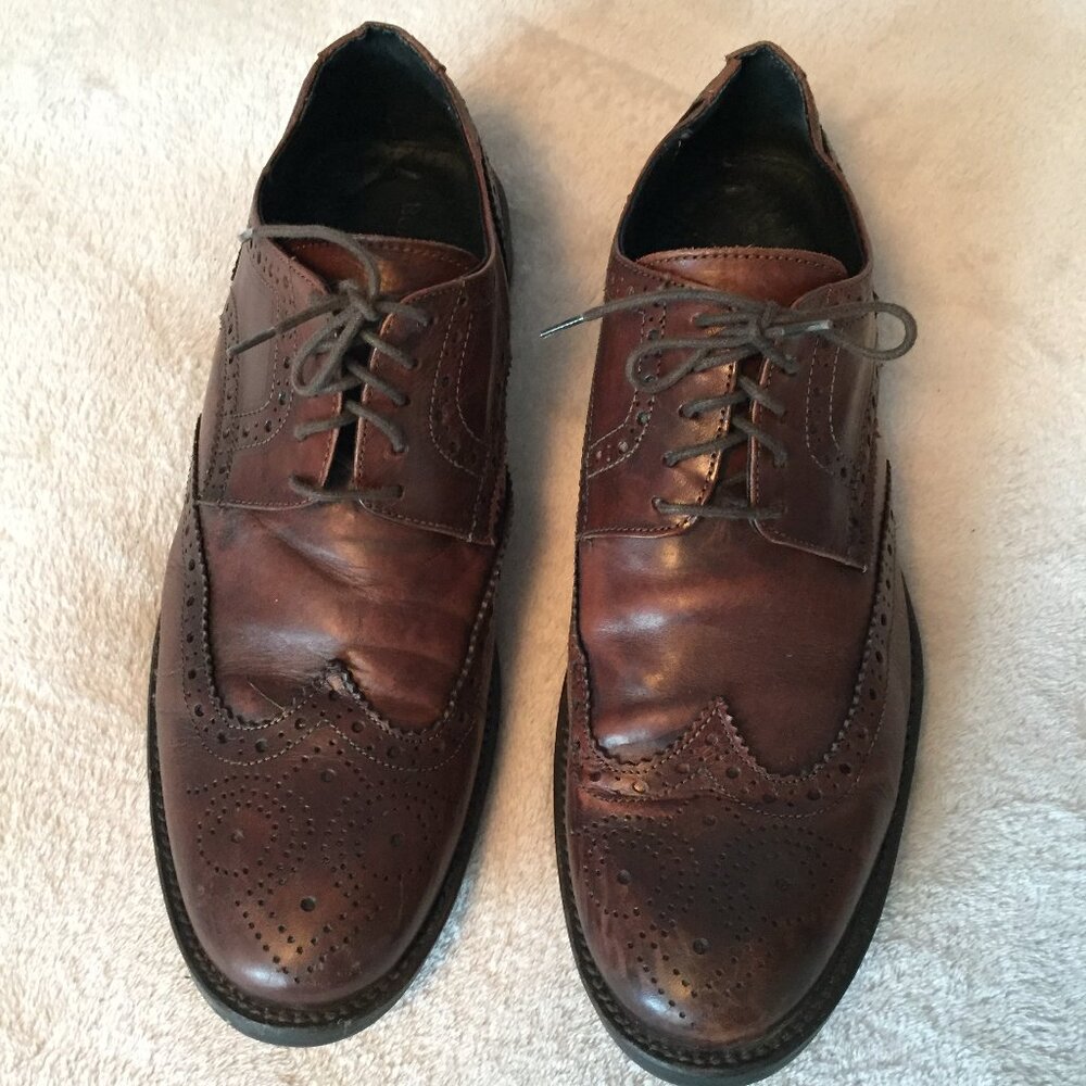 BORGO MEDICEO brown oxford dress shoes sz 10